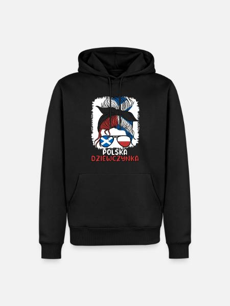 Polska dziewczyna Polish Girl Poland Scotland - Men’s Premium Organic Hoodie - black