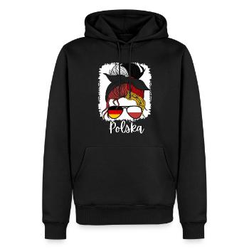 Polska dziewczyna Halbdeutsches polnisches Mädchen Polen - Männer Premium Bio Hoodie - Schwarz - Vorne - Nico (187cm)