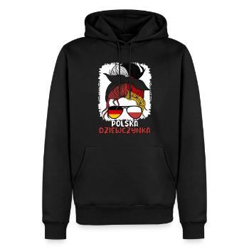 Polska dziewczyna Halbdeutsches polnisches Mädchen Polen - Männer Premium Bio Hoodie - Schwarz - Vorne - Nico (187cm)