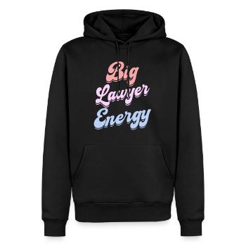 Avocate Plein D'Énergie Juge Juriste Avocate - Sweat à capuche Premium bio Homme - noir - Devant - Nico (187cm)