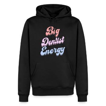 Dentiste Plein D'Énergie Femme Dentiste - Sweat à capuche Premium bio Homme - noir - Devant - Nico (187cm)