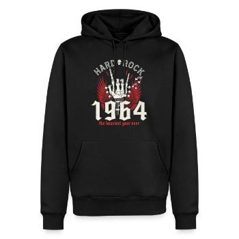 Rockjahr 1964 Partymusiker 60 Jahre Jubiläum - Männer Premium Bio Hoodie - Schwarz - Vorne - Nico (187cm)