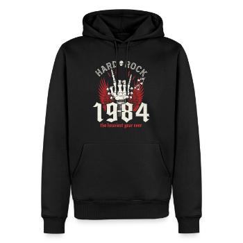 Rock Jahr 1984 Partymusiker 40 Jahre Geburtstag - Männer Premium Bio Hoodie - Schwarz - Vorne - Nico (187cm)