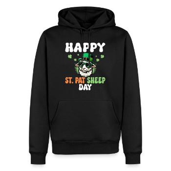 Irland Tag Schaf Witz St. Patrick's Day - Männer Premium Bio Hoodie - Schwarz - Vorne - Nico (187cm)
