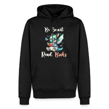 Soyez Intelligent Lisez Des Livres Dragon Lecture - Sweat à capuche Premium bio Homme - noir - Devant - Nico (187cm)