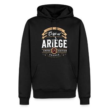 Vintage Departamento Ariège Frankreich - Männer Premium Bio Hoodie - Schwarz - Vorne - Nico (187cm)