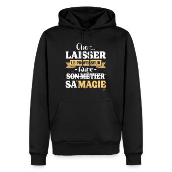 Lehrer macht seine Magie Humor Lehrer - Männer Premium Bio Hoodie - Schwarz - Vorne - Nico (187cm)
