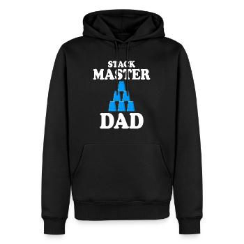 Tassen Stapler Sport Stapeln Papa - Männer Premium Bio Hoodie - Schwarz - Vorne - Nico (187cm)