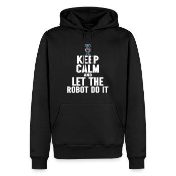 Calm Roboter-Robotik-Ingenieur - Männer Premium Bio Hoodie - Schwarz - Vorne - Nico (187cm)