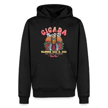 Festival Cigales 2024 Adore Les Cigales - Sweat à capuche Premium bio Homme - noir - Devant - Nico (187cm)