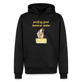 Professioneller Bananenschäler Lustiger Affe - Männer Premium Bio Hoodie - Schwarz - Vorne - Nico (187cm)