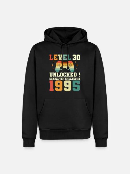 Level 30 Jubileum Gamer 30 Jaar - Mannen Premium Bio hoodie - zwart