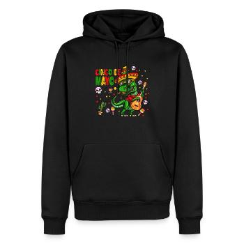 Gitarre Dinosaurier Mexikaner Outfit Cinco de Mayo - Männer Premium Bio Hoodie - Schwarz - Vorne - Nico (187cm)