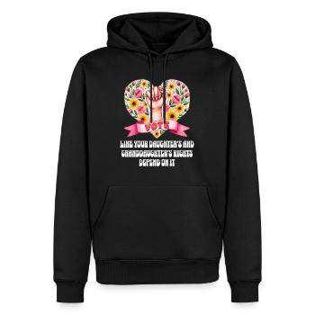 Oma Feminismus Tochter Kleines Mädchen Oma - Männer Premium Bio Hoodie - Schwarz - Vorne - Nico (187cm)