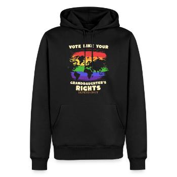 Oma Feminismus Kleines Mädchen Oma - Männer Premium Bio Hoodie - Schwarz - Vorne - Nico (187cm)