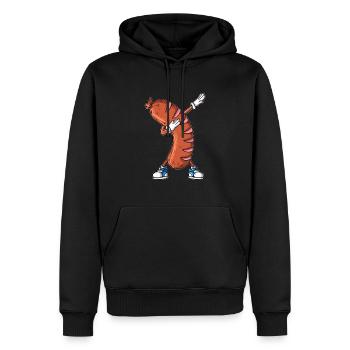 griller au charbon de bois rôtissoire à saucisses fait dabbibg - Sweat à capuche Premium bio Homme - noir - Devant - Nico (187cm)