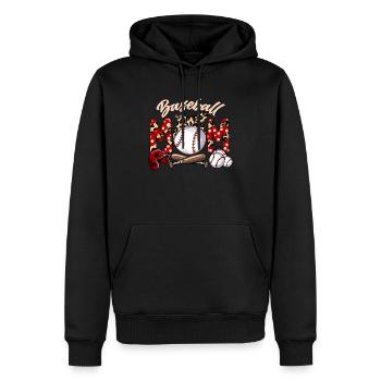Mutter Sohn Verein Baseballoutfit Baseball Mom - Männer Premium Bio Hoodie - Schwarz - Vorne - Nico (187cm)