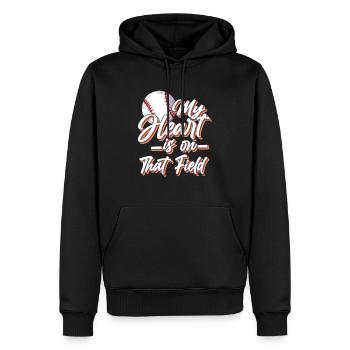 Mutter Sohn Verein Baseballoutfit Baseball Mom - Männer Premium Bio Hoodie - Schwarz - Vorne - Nico (187cm)