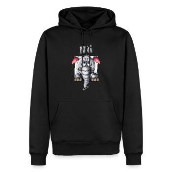 Elefant Sagt NÖ Langschläfer Faullenzer Urlaub - Männer Premium Bio Hoodie - Schwarz - Vorne - Nico (187cm)