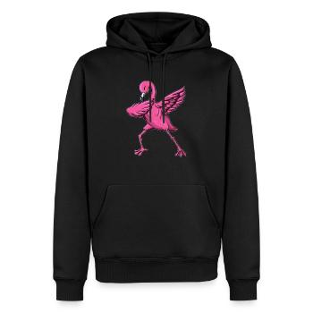 Flamingo macht Dab Dabbing Tanzshirt Flamingos - Männer Premium Bio Hoodie - Schwarz - Vorne - Nico (187cm)