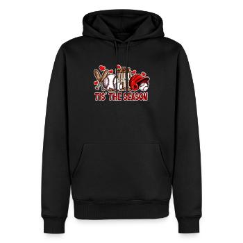 Baseballausrüstung Baseballspieler Tis‘ the Season - Männer Premium Bio Hoodie - Schwarz - Vorne - Nico (187cm)
