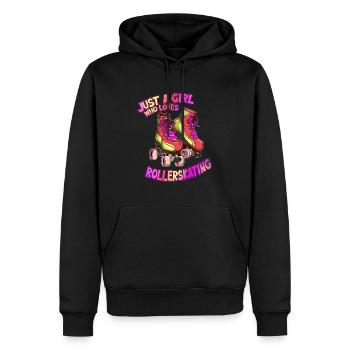 Roller Skating Roller Skating Girl Girl Saying - Men’s Premium Organic Hoodie - black - Front - Nico (187cm)