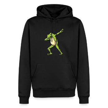 Dab Crapaud dansant dans l’étang de grenouilles Nature T-Shirt - Sweat à capuche Premium bio Homme - noir - Devant - Nico (187cm)
