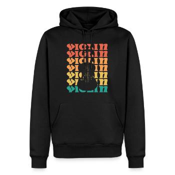 Vintage Geige Musiker Geiger Geiger - Männer Premium Bio Hoodie - Schwarz - Vorne - Nico (187cm)