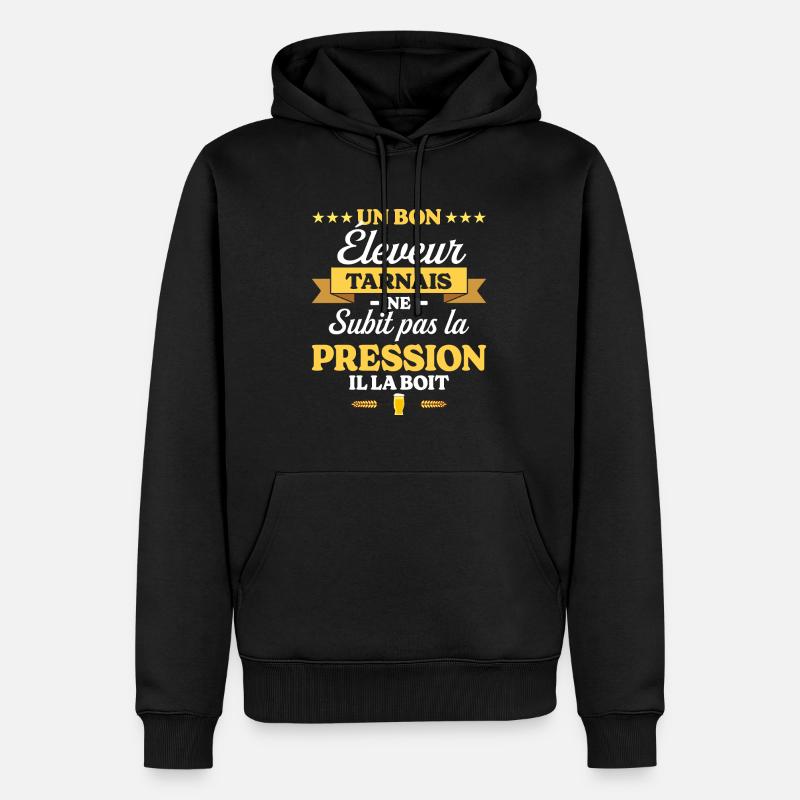 Éleveur Tarnais Tarn Éleveur - Sweat à capuche Premium bio Homme - noir