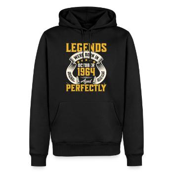 60. Jahrestag Oktober Jahr 1964 - Männer Premium Bio Hoodie - Schwarz - Vorne - Nico (187cm)