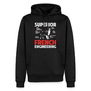 Humour Cadeau Chien Berger Australien - Sweat à capuche Premium bio Homme - noir - Devant - Nico (187cm)
