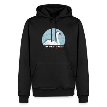 Schwan Schwäne Schwanenliebhaber Geschenke - Männer Premium Bio Hoodie - Schwarz - Vorne - Nico (187cm)