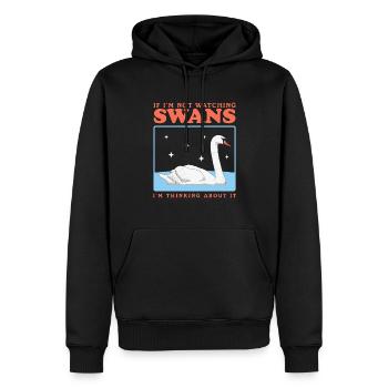 Schwäne Schwan Schwanenliebhaber Geschenke - Männer Premium Bio Hoodie - Schwarz - Vorne - Nico (187cm)