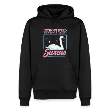 Schwäne Schwan Schwanenliebhaber Geschenk - Männer Premium Bio Hoodie - Schwarz - Vorne - Nico (187cm)