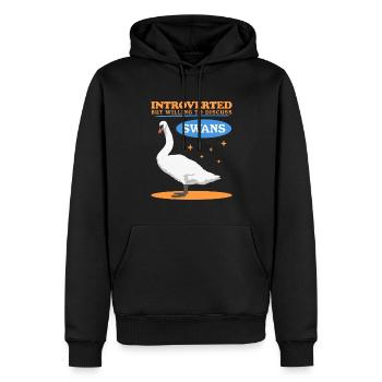 Schwäne Schwan Schwanenliebhaber Geschenke - Männer Premium Bio Hoodie - Schwarz - Vorne - Nico (187cm)