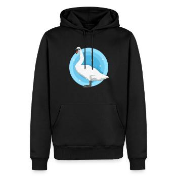 Schwan Schwäne Schwanenliebhaber Geschenke - Männer Premium Bio Hoodie - Schwarz - Vorne - Nico (187cm)