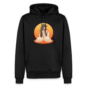 Lévrier afghan Chien Propriétaire Cadeaux - Sweat à capuche Premium bio Homme - noir - Devant - Nico (187cm)