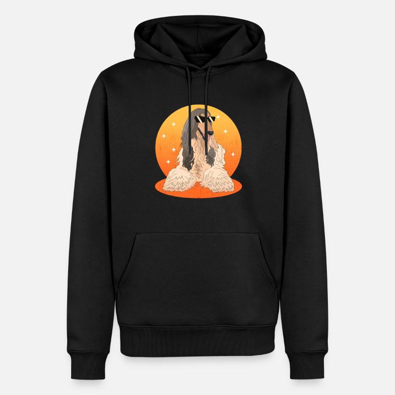 Lévrier afghan Chien Propriétaire Cadeaux - Sweat à capuche Premium bio Homme - noir