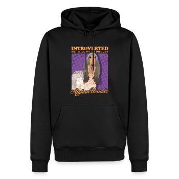 Cadeau pour le propriétaire d’un lévrier afghan - Sweat à capuche Premium bio Homme - noir - Devant - Nico (187cm)
