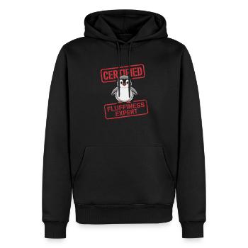 Chemise de nuit pingouin pyjama chemise de nuit cadeau - Sweat à capuche Premium bio Homme - noir - Devant - Nico (187cm)