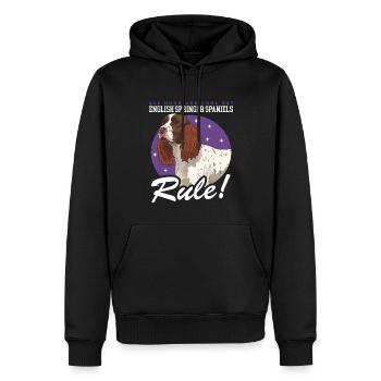 English Springer Spaniel Hund Geschenk - Männer Premium Bio Hoodie - Schwarz - Vorne - Nico (187cm)