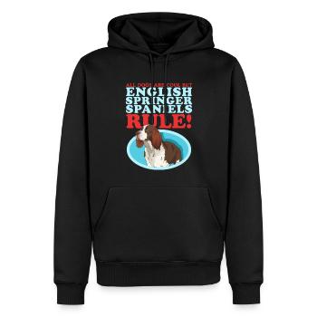 English Springer Spaniel Hund Geschenke - Männer Premium Bio Hoodie - Schwarz - Vorne - Nico (187cm)