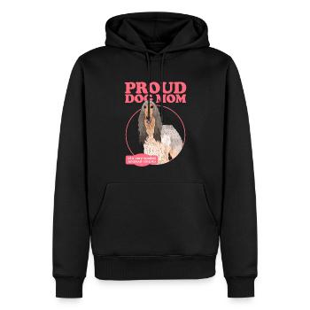 Lévrier afghan maman chien maman cadeau - Sweat à capuche Premium bio Homme - noir - Devant - Nico (187cm)