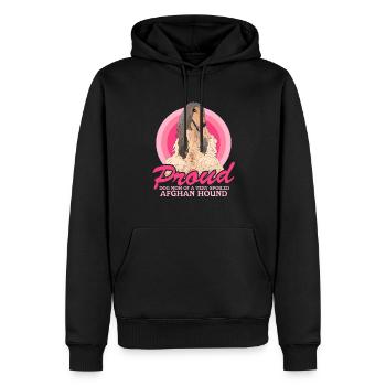 Lévrier afghan maman chien maman cadeau - Sweat à capuche Premium bio Homme - noir - Devant - Nico (187cm)