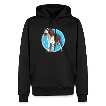English Springer Spaniel Hund Geschenk - Männer Premium Bio Hoodie - Schwarz - Vorne - Nico (187cm)