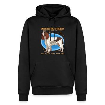 English Springer Spaniel Hundebesitzer Geschenk - Männer Premium Bio Hoodie - Schwarz - Vorne - Nico (187cm)