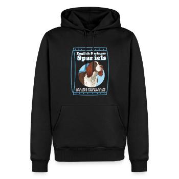 English Springer Spaniel Hundebesitzer Geschenke - Männer Premium Bio Hoodie - Schwarz - Vorne - Nico (187cm)