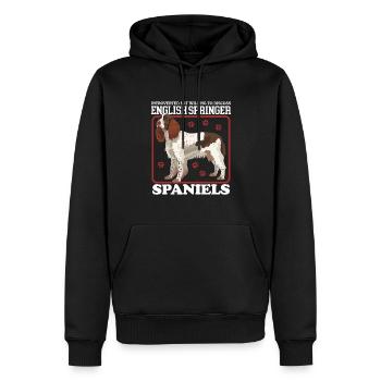 Cadeaux de l’épagneul springer anglais - Sweat à capuche Premium bio Homme - noir - Devant - Nico (187cm)