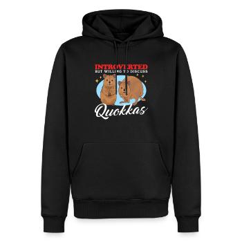 Quokka Kurzschwanzkänguru Quokkas Geschenk - Männer Premium Bio Hoodie - Schwarz - Vorne - Nico (187cm)