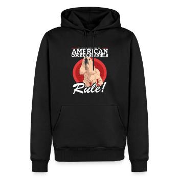Cocker américain Spaniel chien cadeau - Sweat à capuche Premium bio Homme - noir - Devant - Nico (187cm)